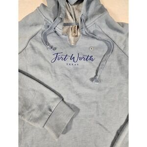 Independent Trading Co Fort Worth Texas Wave Wash Hoodie Misty Blue Small
